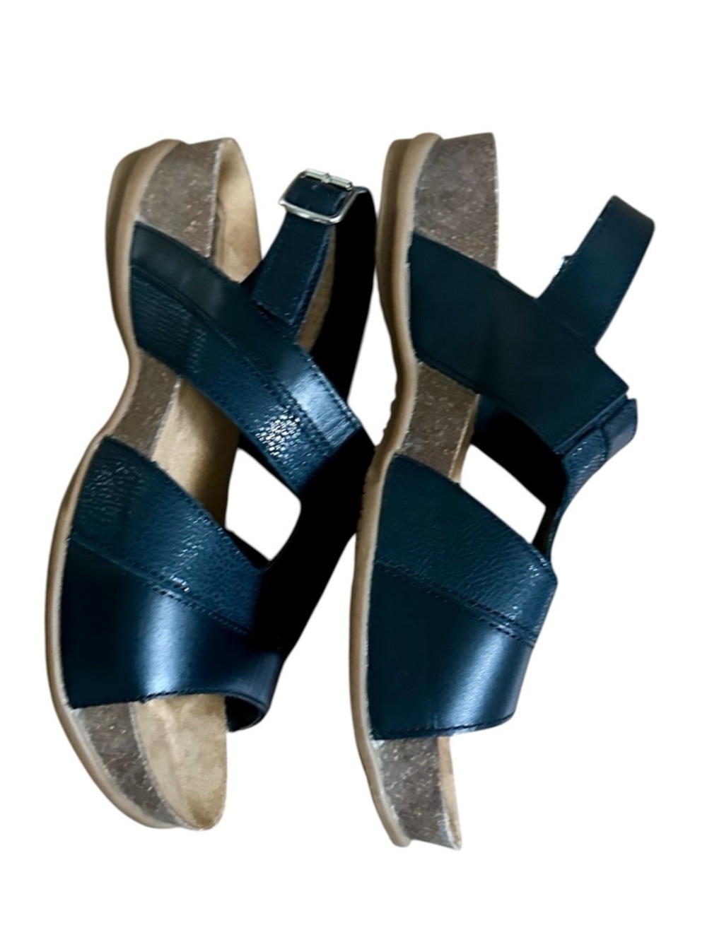 Propet Black Leather Comfort Strap Sandals - Picture 4 of 5